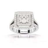 1.99 CT Lab Diamond Round Cut Halo Diamond
